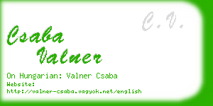 csaba valner business card